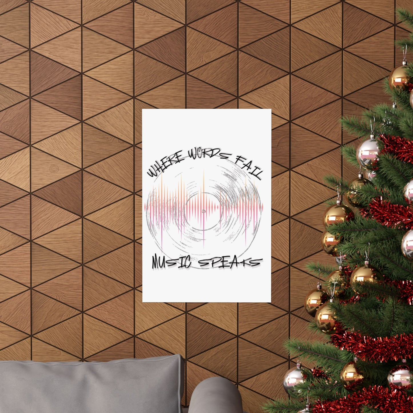Inspirational Music Poster, Wall Art, Gift for Musicians, Music Room Decor, Quote Wall Decor, Home Office Decoration