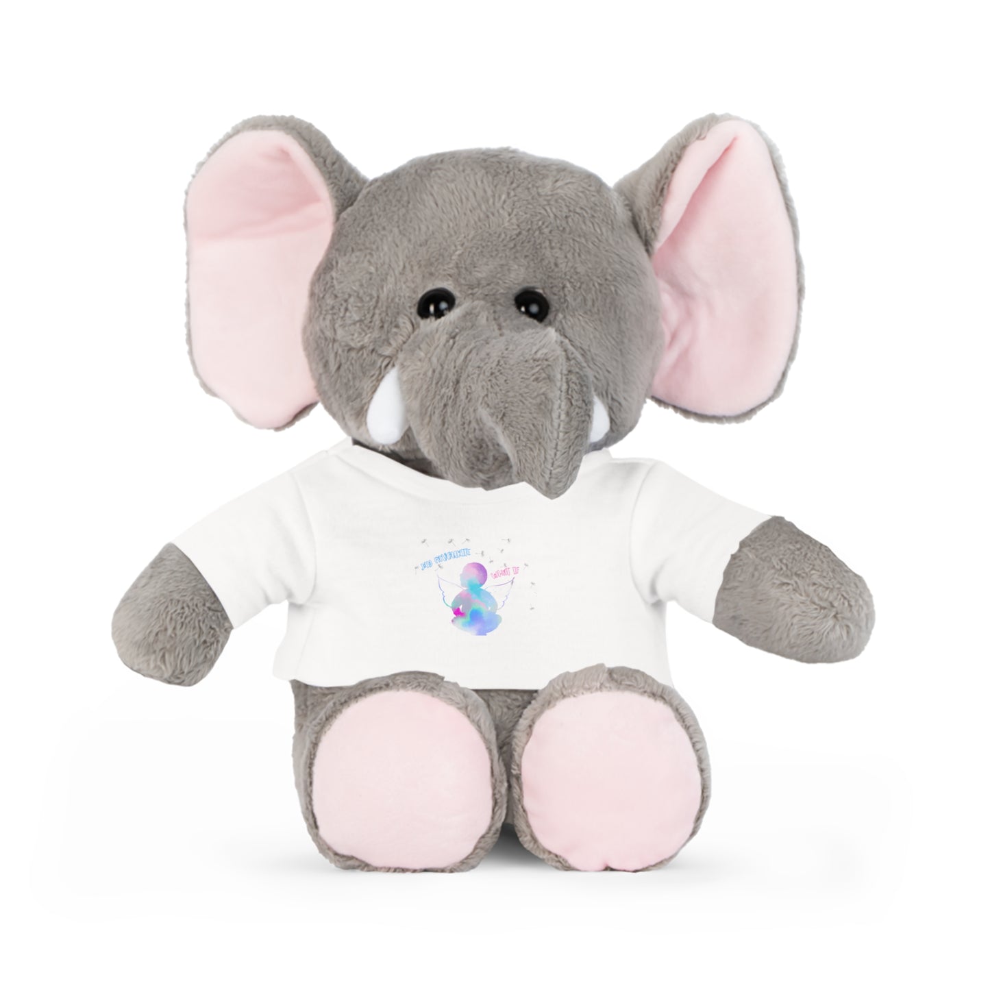 Adorable Plush Toy with Custom T-Shirt | Cuddle Buddy, Gift for Kids, Birthday Present, Toy for All Ages, Personalized Stuffed Animal