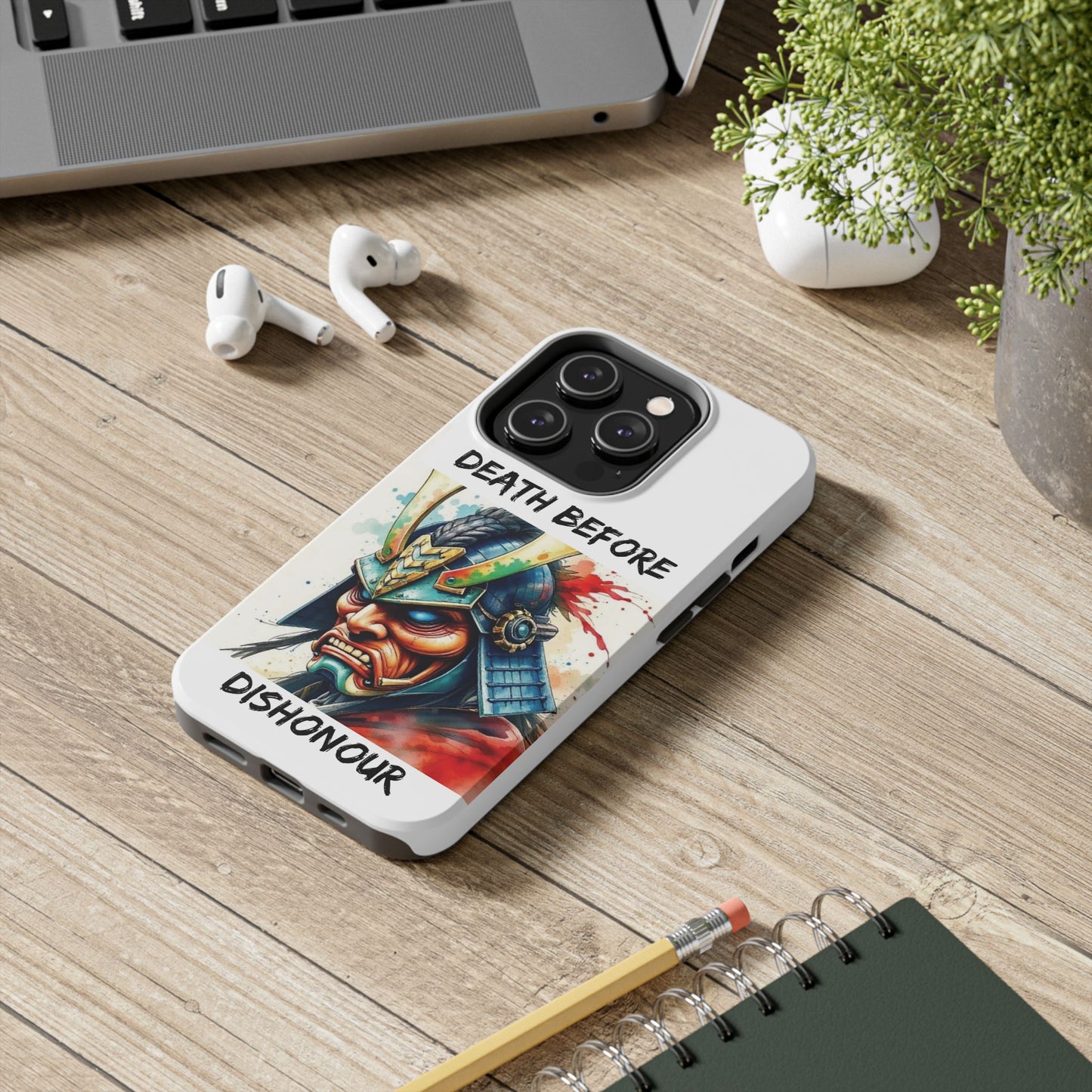 Samurai Inspired Tough Phone Case - 'Death Before Dishonour'