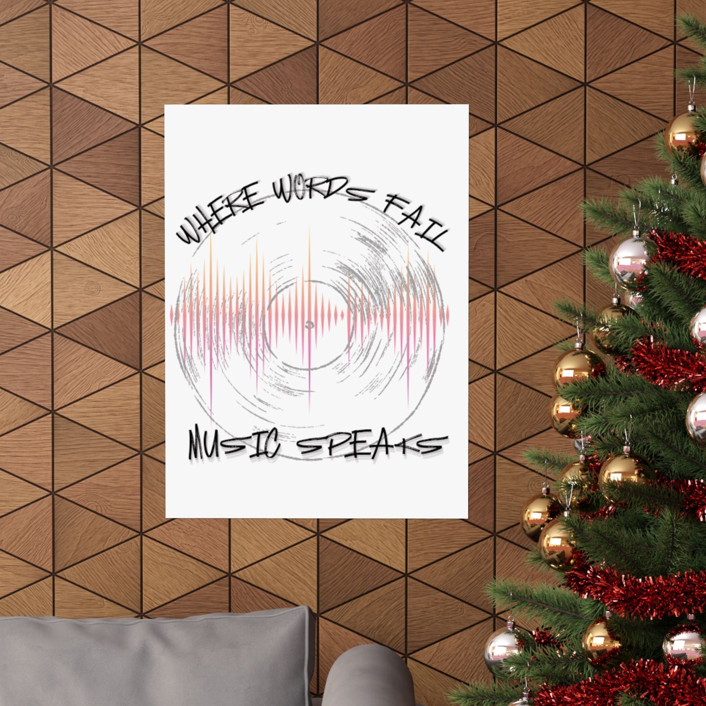 Inspirational Music Poster, Wall Art, Gift for Musicians, Music Room Decor, Quote Wall Decor, Home Office Decoration