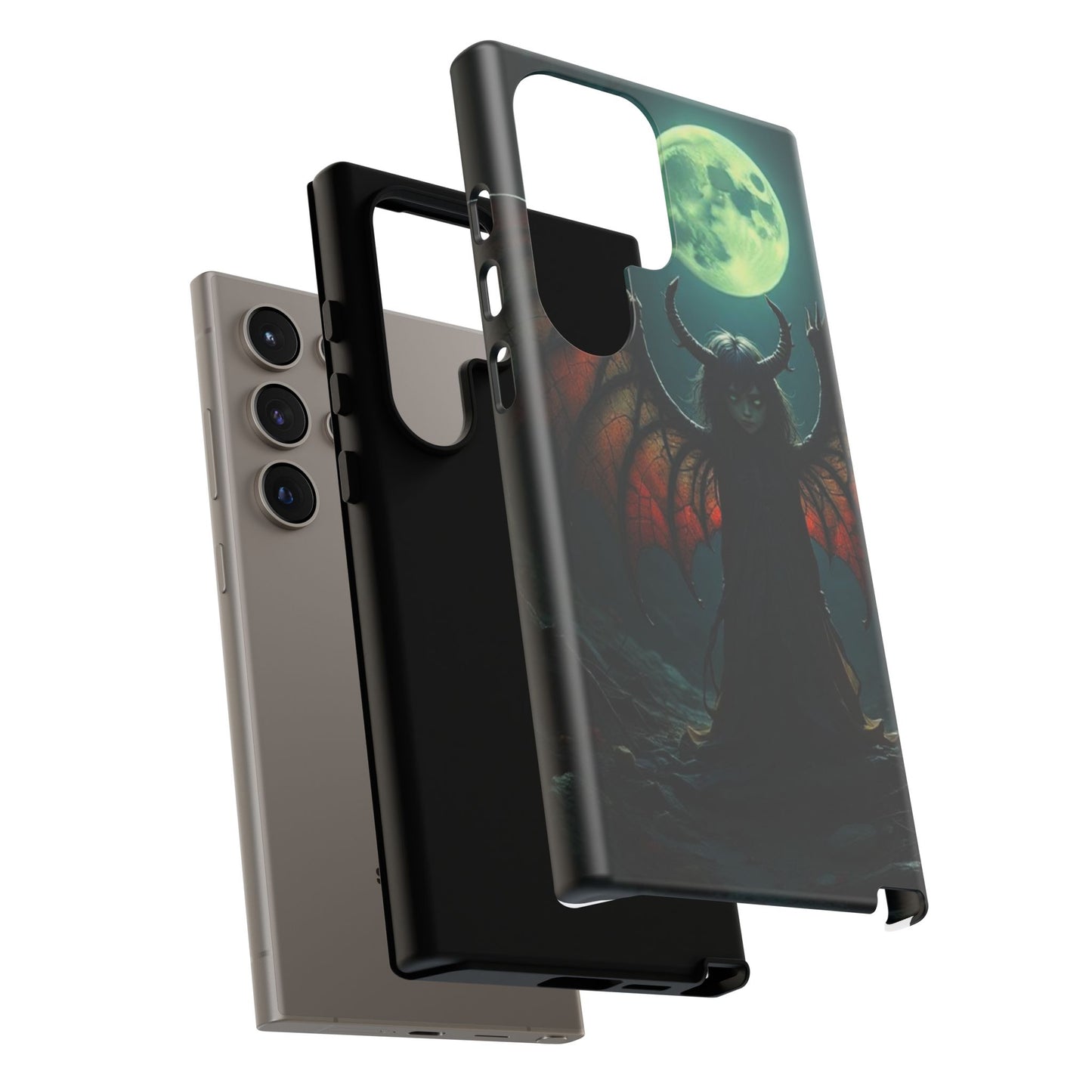 Gothic Phone Case Featuring Enigmatic Creature - Perfect for Halloween, Spooky Aesthetics, Witchy Gifts, Artistic Protection