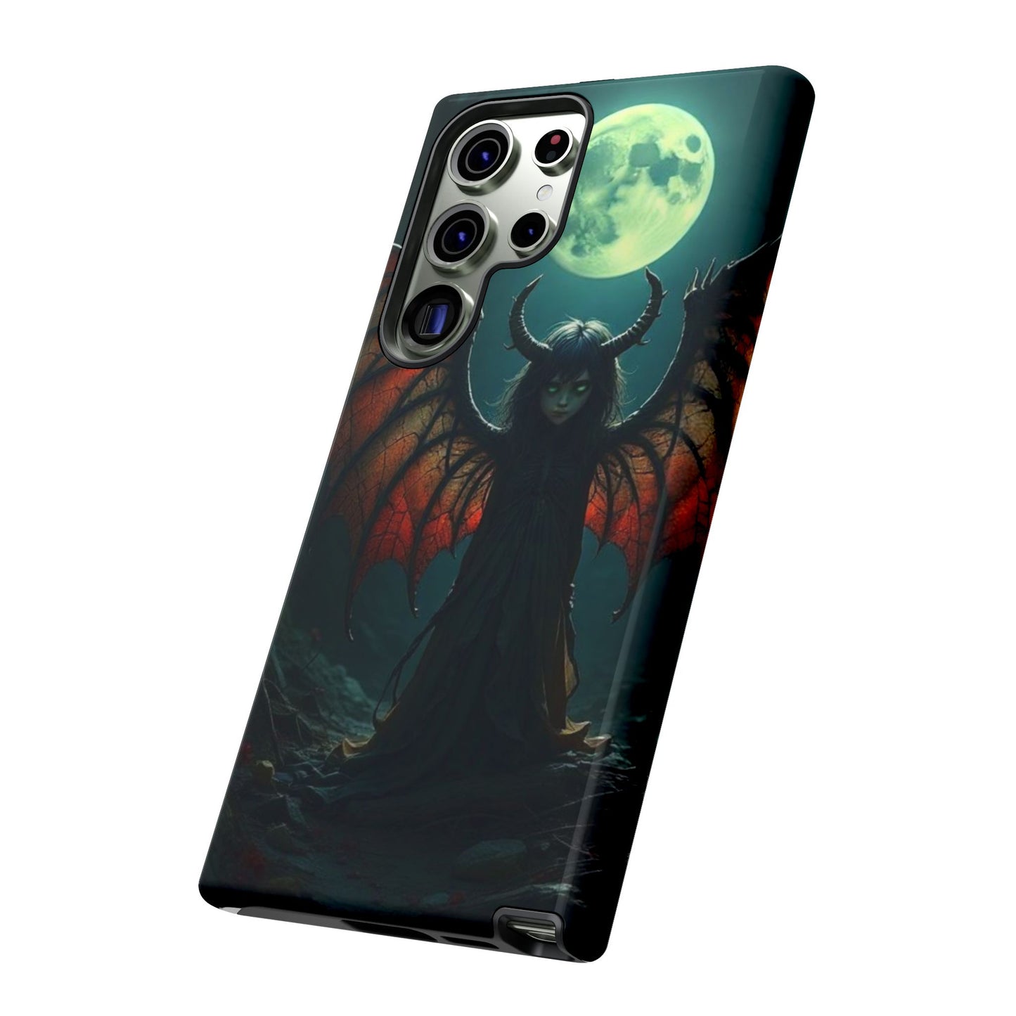 Gothic Phone Case Featuring Enigmatic Creature - Perfect for Halloween, Spooky Aesthetics, Witchy Gifts, Artistic Protection