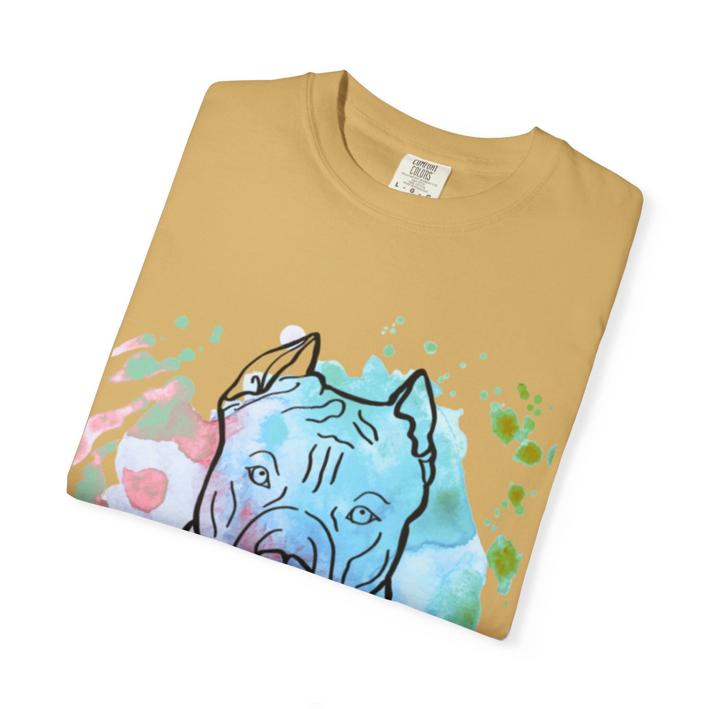 Vibrant Pitbull Art Unisex T-Shirt, Cool Dog Lover Tee, Unique Animal Print Shirt, Gift for Pet Owners, Casual Everyday Wear