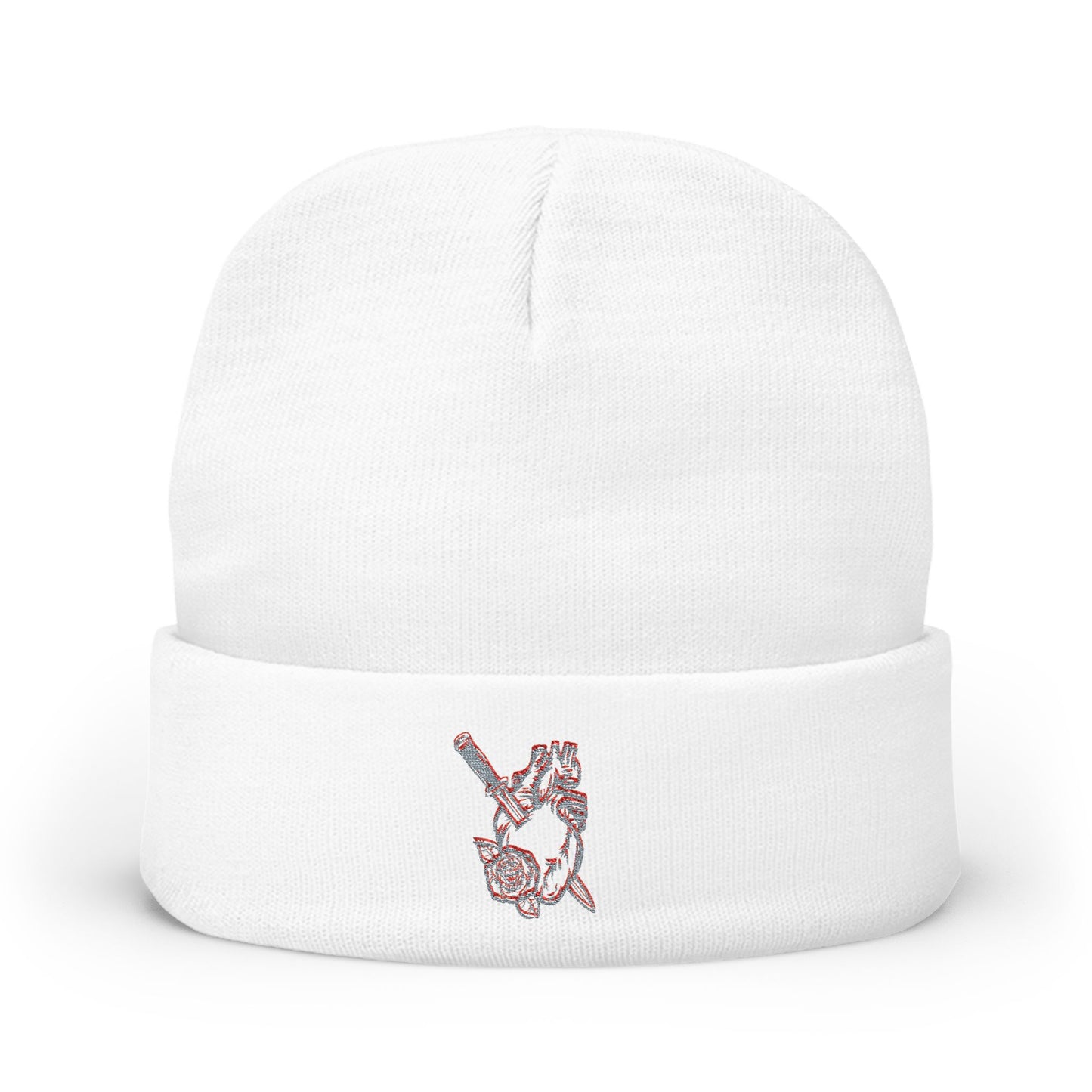 Cozy Embroidered Knit Beanie, Winter Hat, Outdoor Accessories, Gift for Her, Comfortable Beanie for Cold Weather