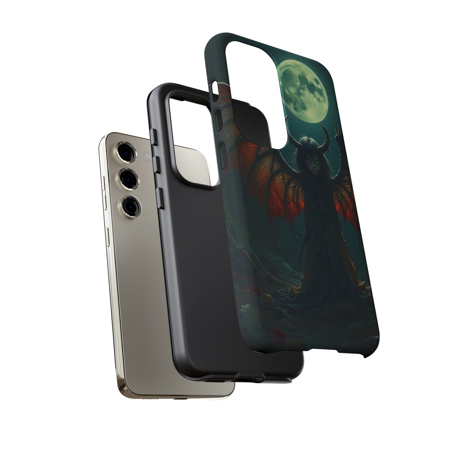 Gothic Phone Case Featuring Enigmatic Creature - Perfect for Halloween, Spooky Aesthetics, Witchy Gifts, Artistic Protection