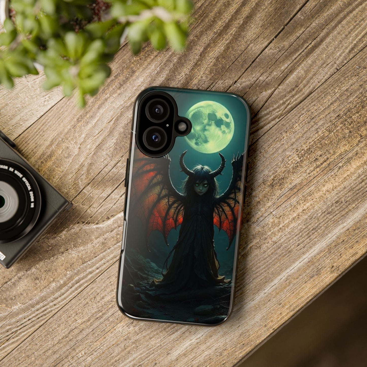 Gothic Phone Case Featuring Enigmatic Creature - Perfect for Halloween, Spooky Aesthetics, Witchy Gifts, Artistic Protection