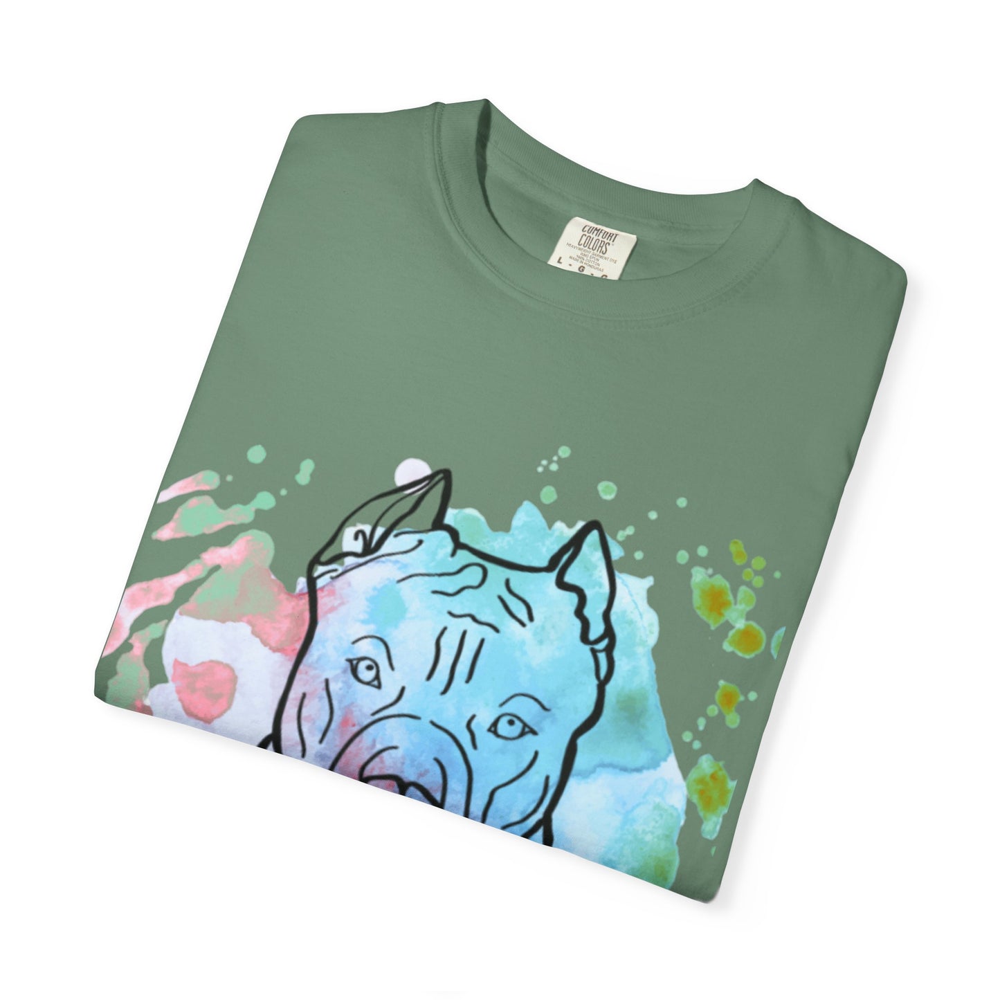 Vibrant Pitbull Art Unisex T-Shirt, Cool Dog Lover Tee, Unique Animal Print Shirt, Gift for Pet Owners, Casual Everyday Wear