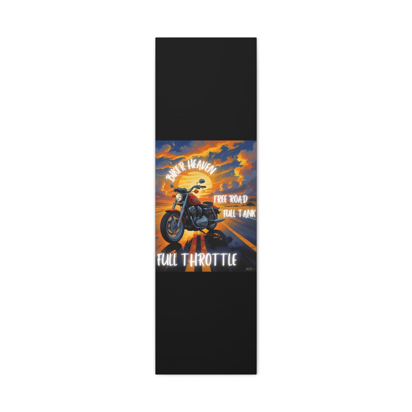 Motorcycle Wall Art, Biker Heaven Canvas Print, Full Throttle Decor, Gift for Bikers, Motorcycle Lover Art