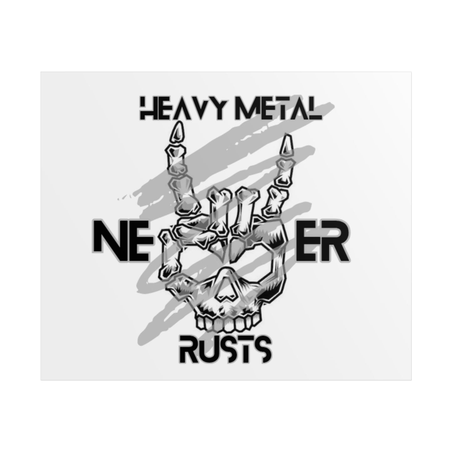 Heavy Metal Unframed Poster, Rock Music Wall Art, Skull Decor, Perfect for Music Lovers, Gift for Metal Fans, Gothic Home Decor