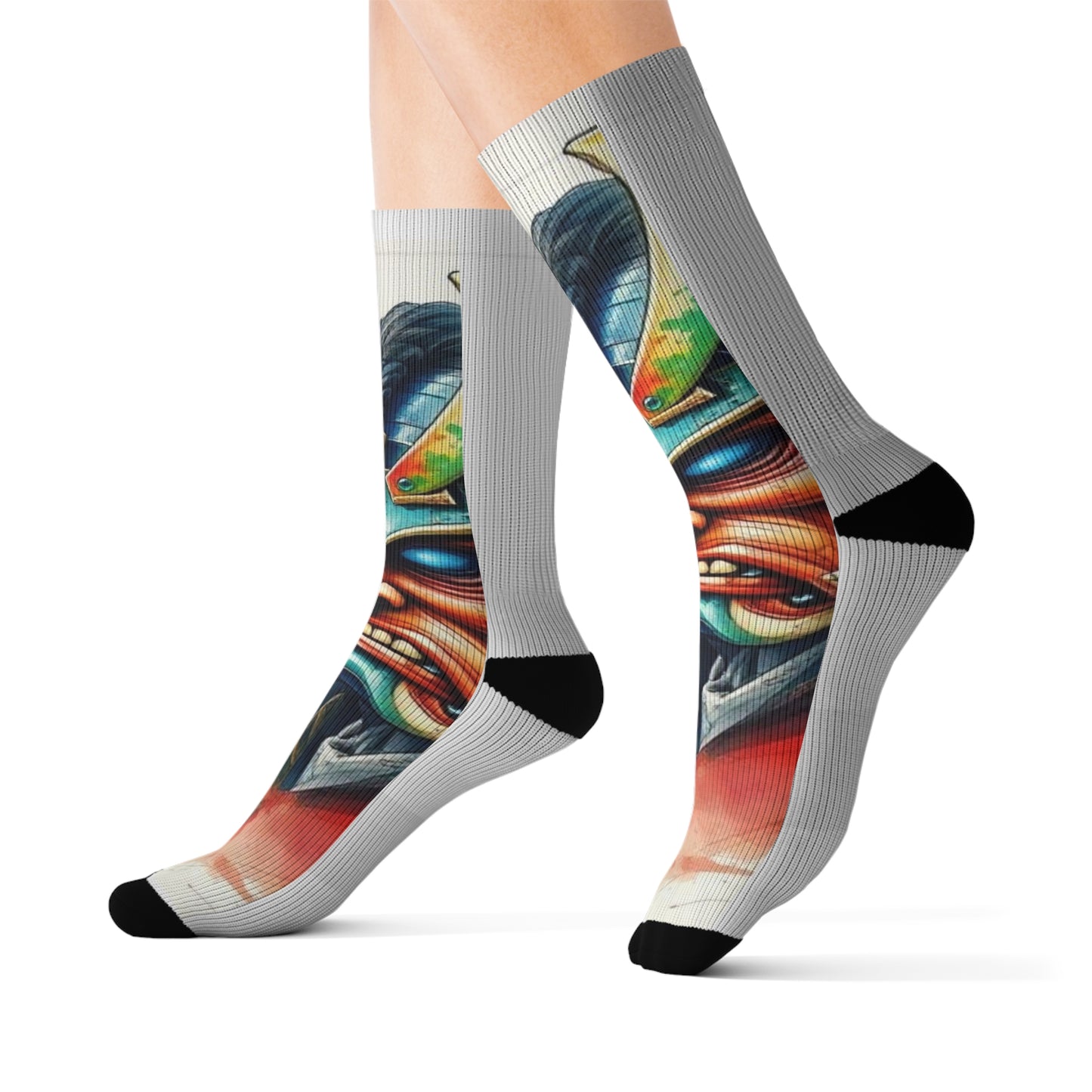 Colorful Sublimation Socks - Unique Art Design for Creative Souls