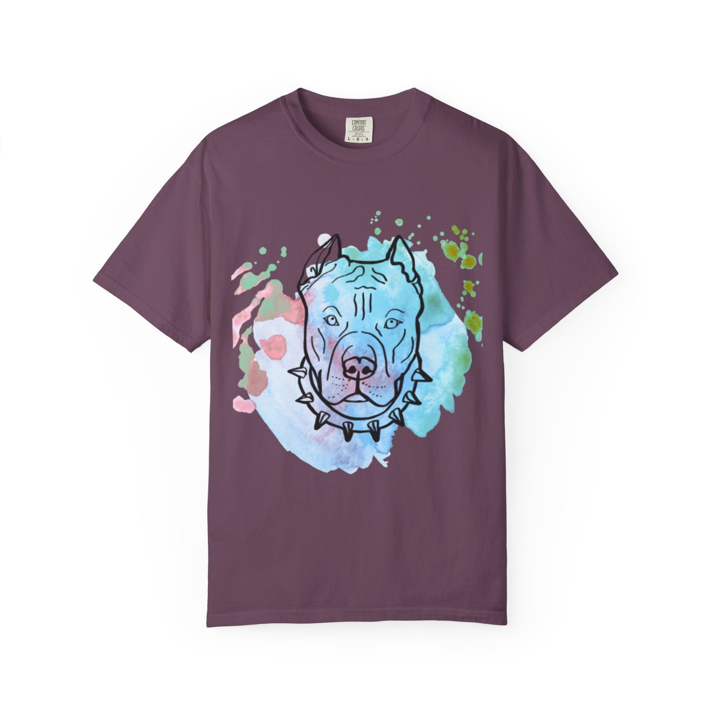 Vibrant Pitbull Art Unisex T-Shirt, Cool Dog Lover Tee, Unique Animal Print Shirt, Gift for Pet Owners, Casual Everyday Wear