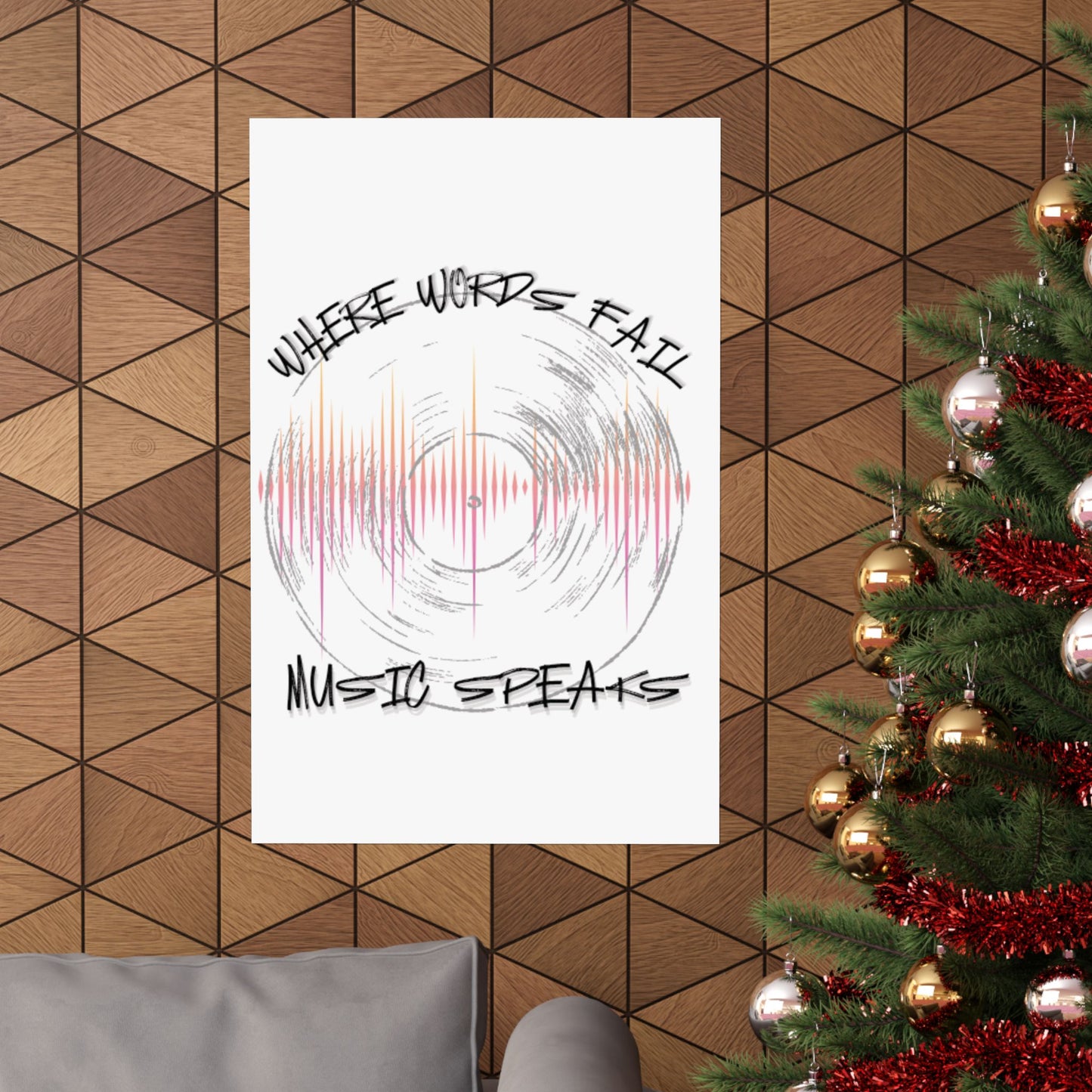 Inspirational Music Poster, Wall Art, Gift for Musicians, Music Room Decor, Quote Wall Decor, Home Office Decoration