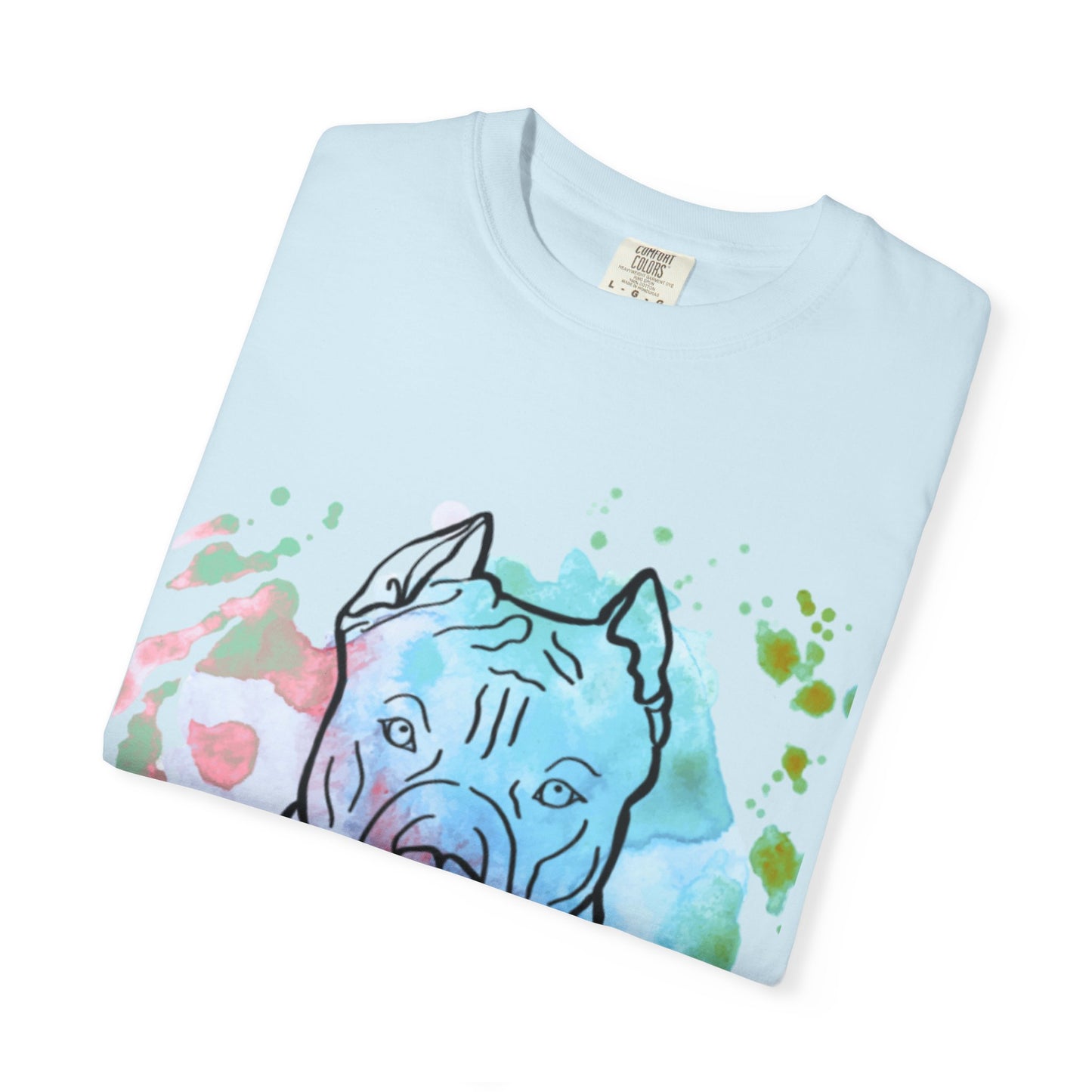 Vibrant Pitbull Art Unisex T-Shirt, Cool Dog Lover Tee, Unique Animal Print Shirt, Gift for Pet Owners, Casual Everyday Wear