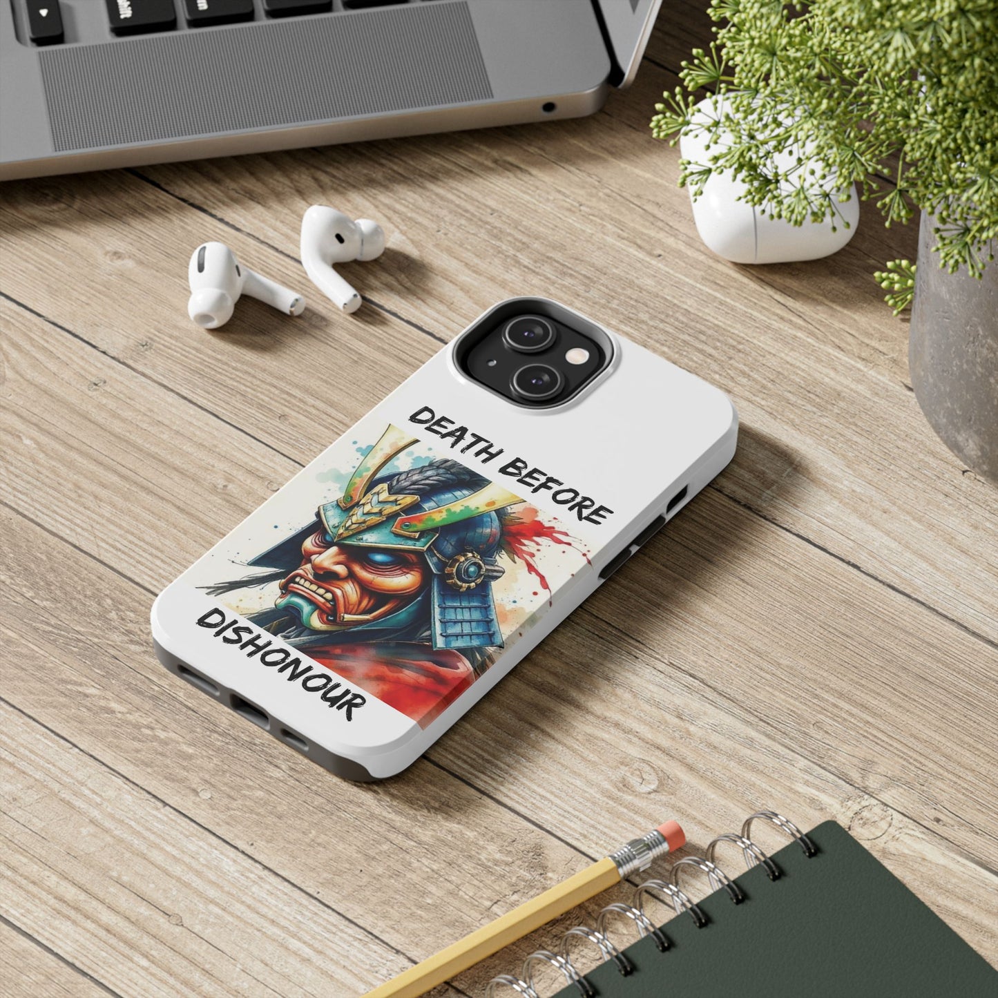 Samurai Inspired Tough Phone Case - 'Death Before Dishonour'