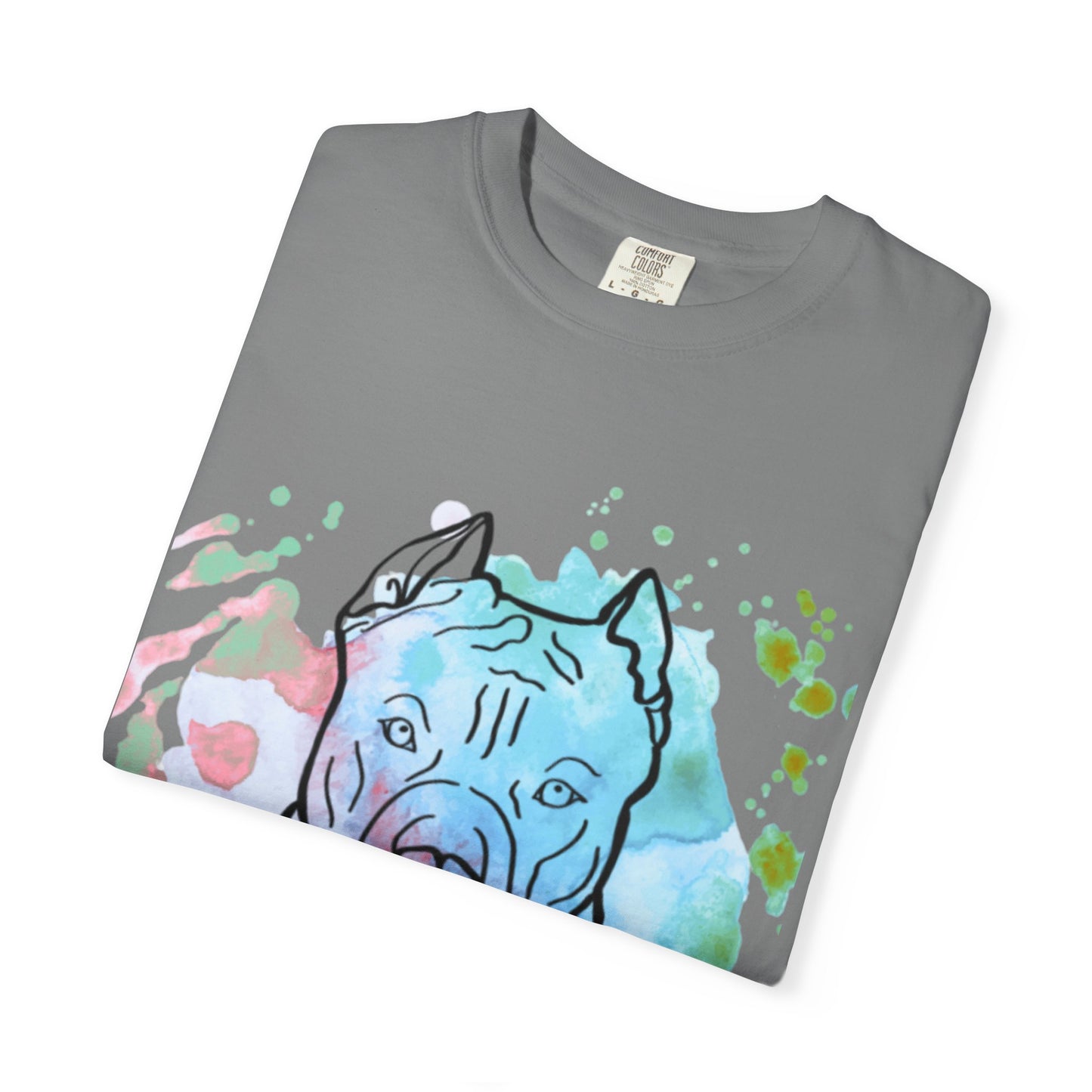 Vibrant Pitbull Art Unisex T-Shirt, Cool Dog Lover Tee, Unique Animal Print Shirt, Gift for Pet Owners, Casual Everyday Wear