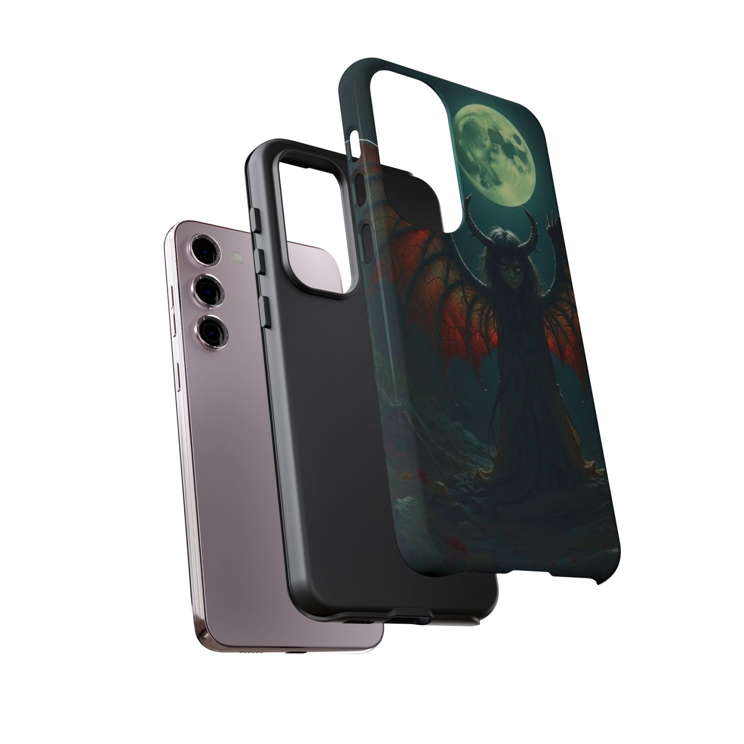Gothic Phone Case Featuring Enigmatic Creature - Perfect for Halloween, Spooky Aesthetics, Witchy Gifts, Artistic Protection