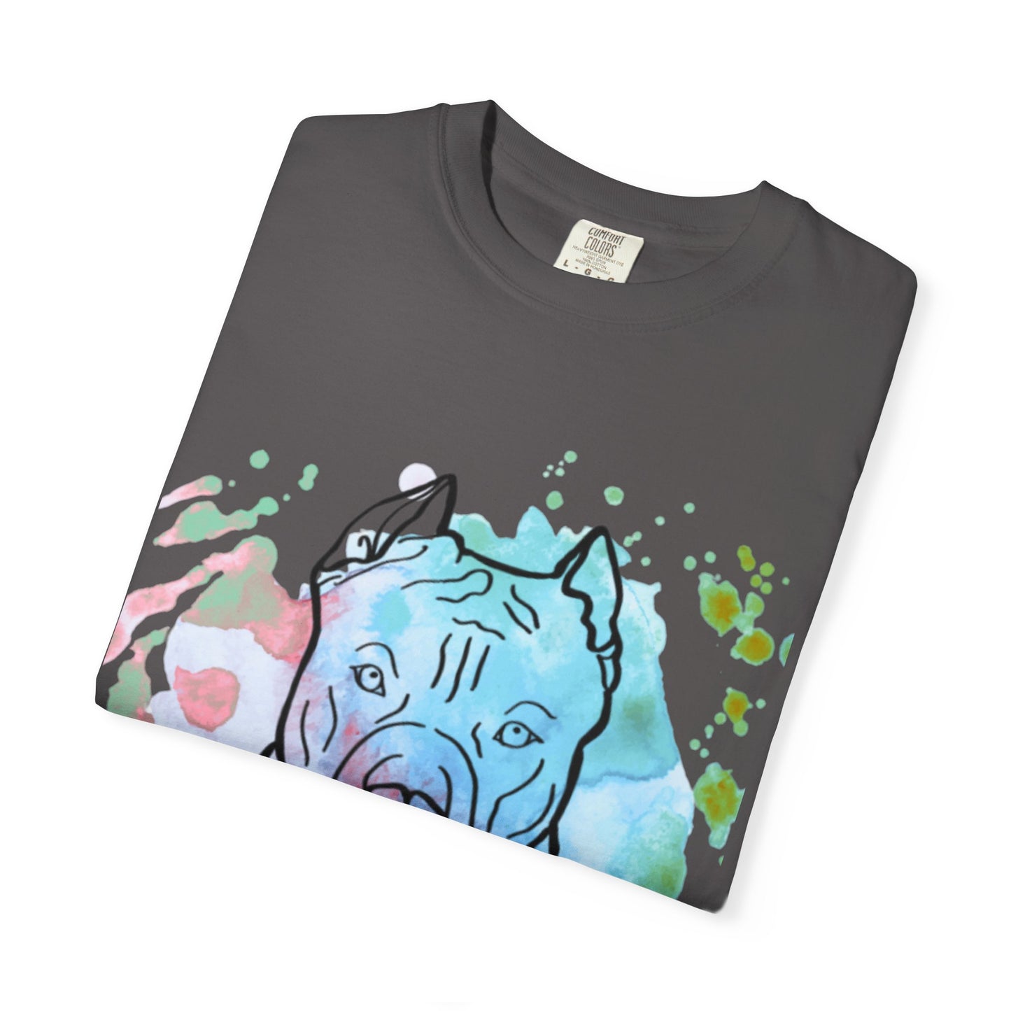 Vibrant Pitbull Art Unisex T-Shirt, Cool Dog Lover Tee, Unique Animal Print Shirt, Gift for Pet Owners, Casual Everyday Wear