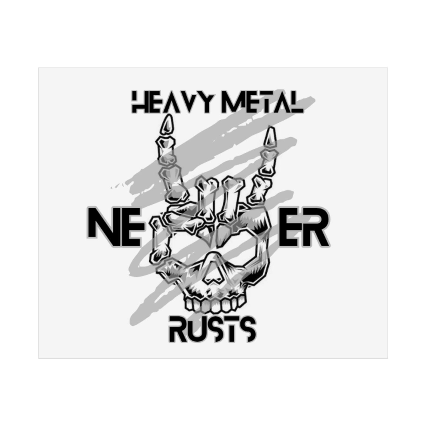 Heavy Metal Unframed Poster, Rock Music Wall Art, Skull Decor, Perfect for Music Lovers, Gift for Metal Fans, Gothic Home Decor