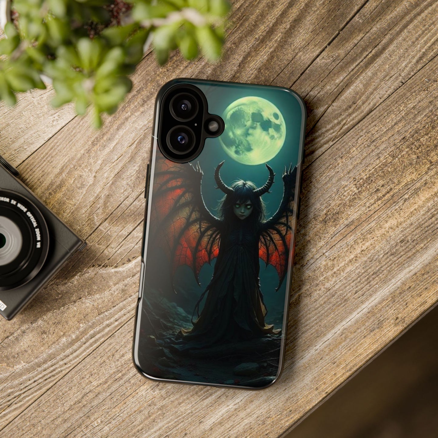 Gothic Phone Case Featuring Enigmatic Creature - Perfect for Halloween, Spooky Aesthetics, Witchy Gifts, Artistic Protection