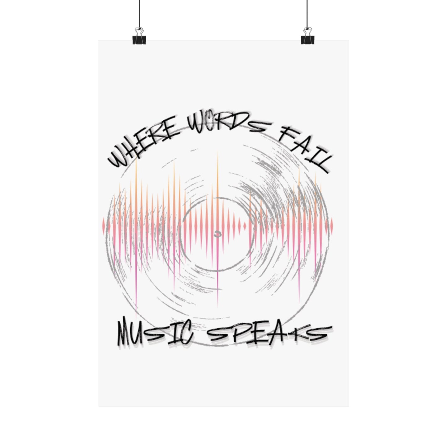 Inspirational Music Poster, Wall Art, Gift for Musicians, Music Room Decor, Quote Wall Decor, Home Office Decoration
