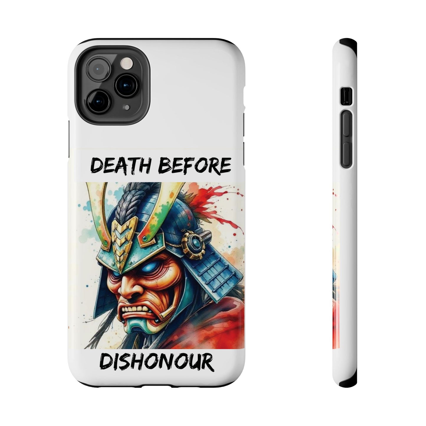 Samurai Inspired Tough Phone Case - 'Death Before Dishonour'