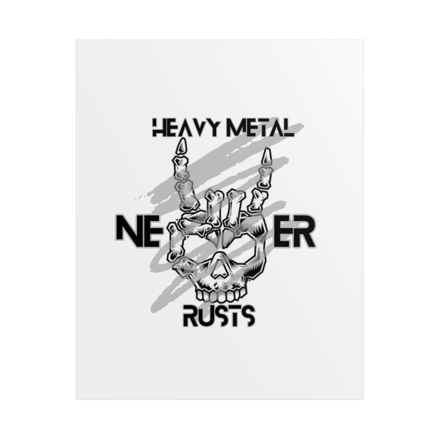 Heavy Metal Unframed Poster, Rock Music Wall Art, Skull Decor, Perfect for Music Lovers, Gift for Metal Fans, Gothic Home Decor
