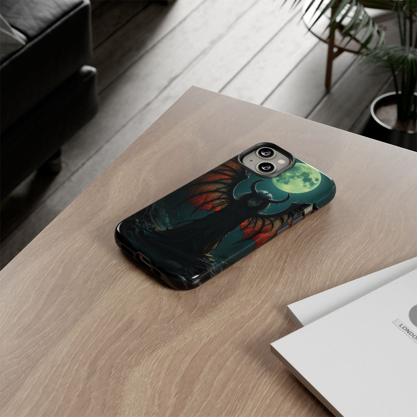 Gothic Phone Case Featuring Enigmatic Creature - Perfect for Halloween, Spooky Aesthetics, Witchy Gifts, Artistic Protection