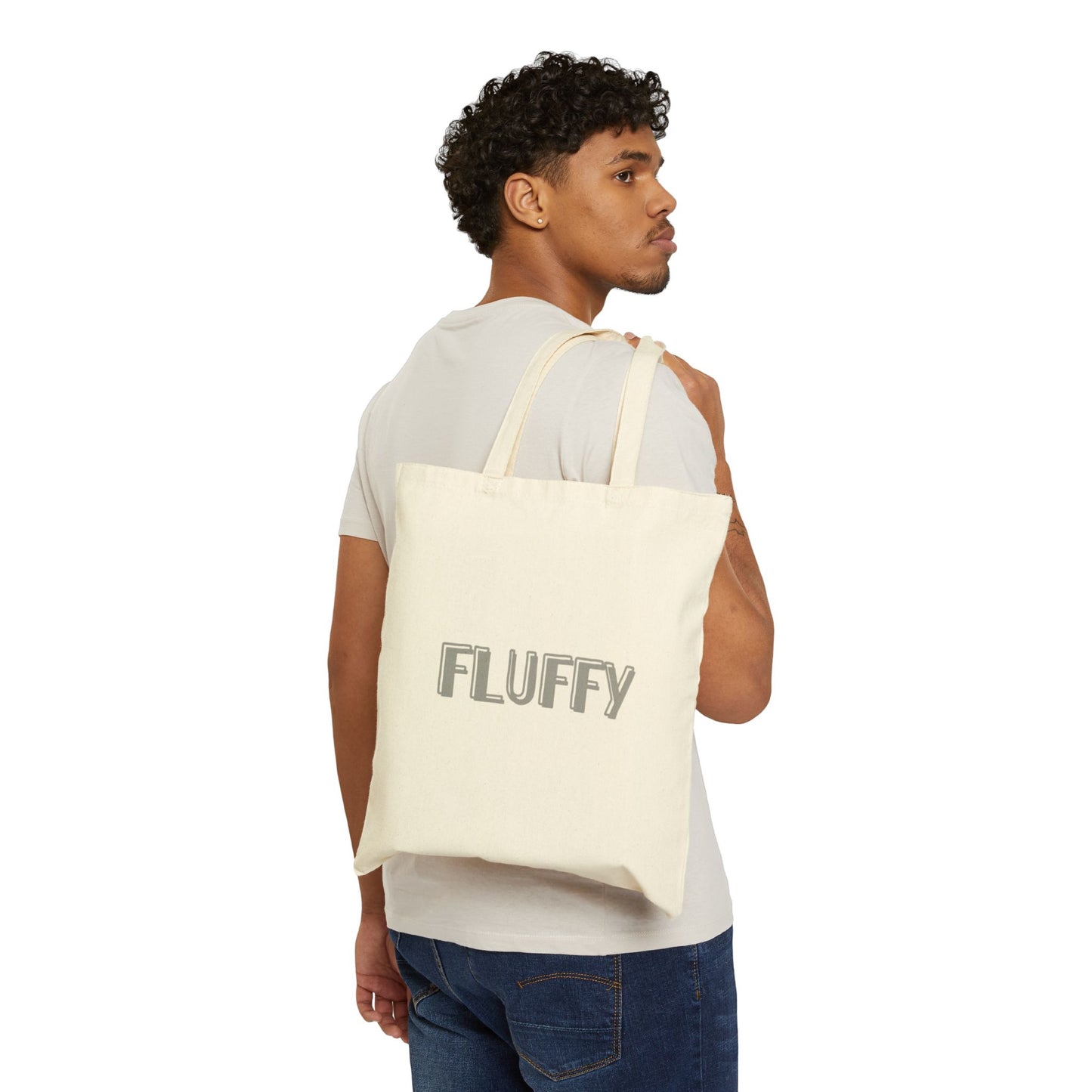 Fluffy Snake Cotton Tote Bag - Eco-Friendly Bag, Animal Lover Gift, Casual Shopping Tote, Everyday Use, Reusable Grocery Bag