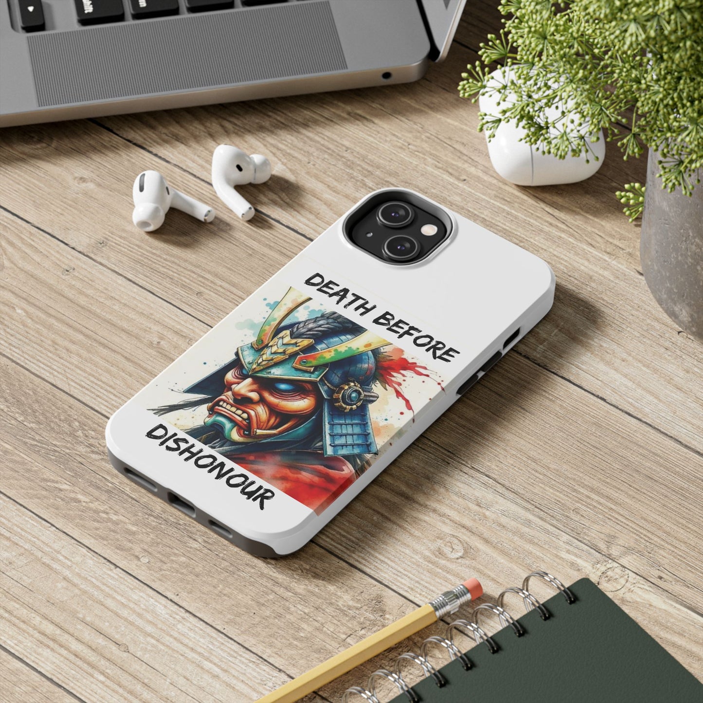 Samurai Inspired Tough Phone Case - 'Death Before Dishonour'