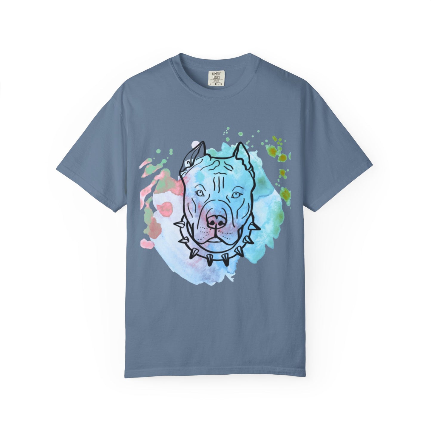 Vibrant Pitbull Art Unisex T-Shirt, Cool Dog Lover Tee, Unique Animal Print Shirt, Gift for Pet Owners, Casual Everyday Wear