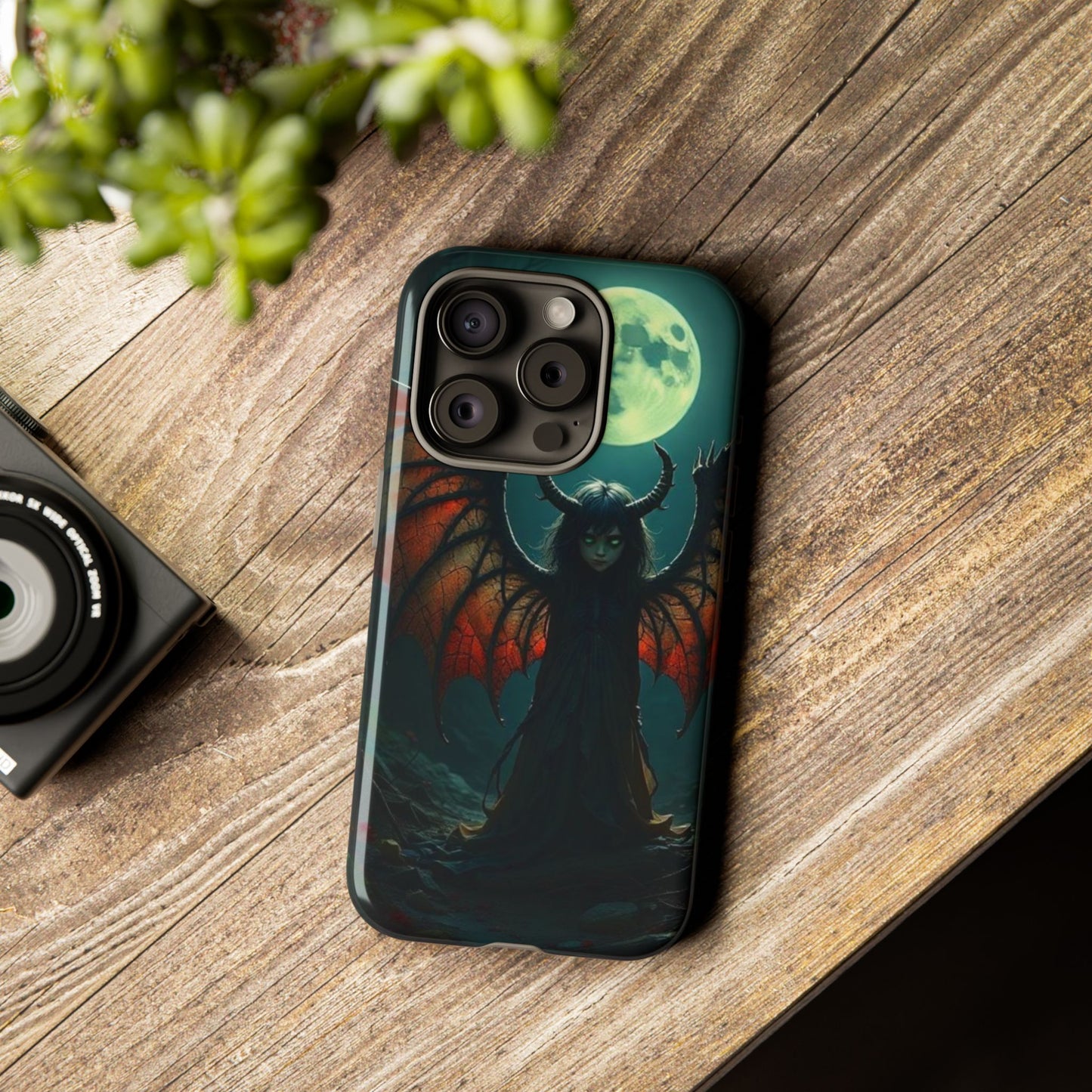 Gothic Phone Case Featuring Enigmatic Creature - Perfect for Halloween, Spooky Aesthetics, Witchy Gifts, Artistic Protection