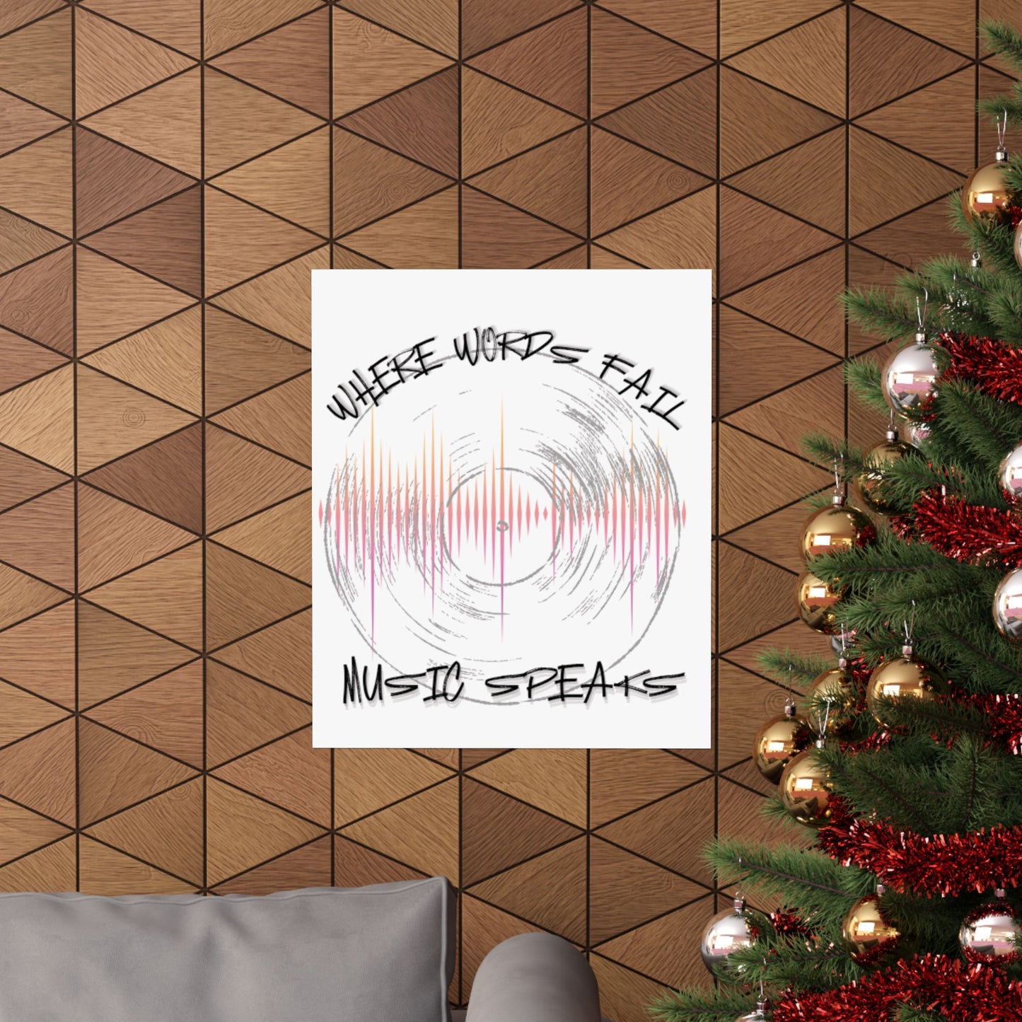 Inspirational Music Poster, Wall Art, Gift for Musicians, Music Room Decor, Quote Wall Decor, Home Office Decoration