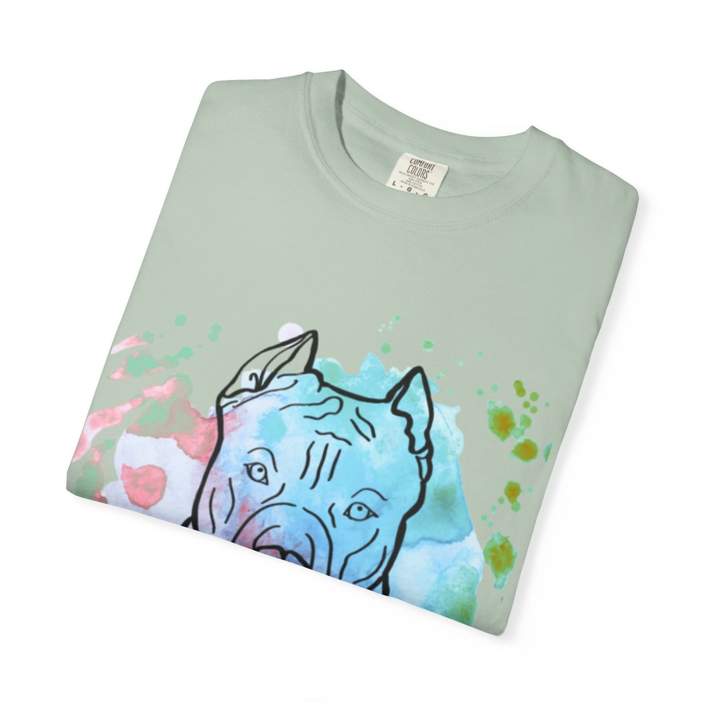 Vibrant Pitbull Art Unisex T-Shirt, Cool Dog Lover Tee, Unique Animal Print Shirt, Gift for Pet Owners, Casual Everyday Wear