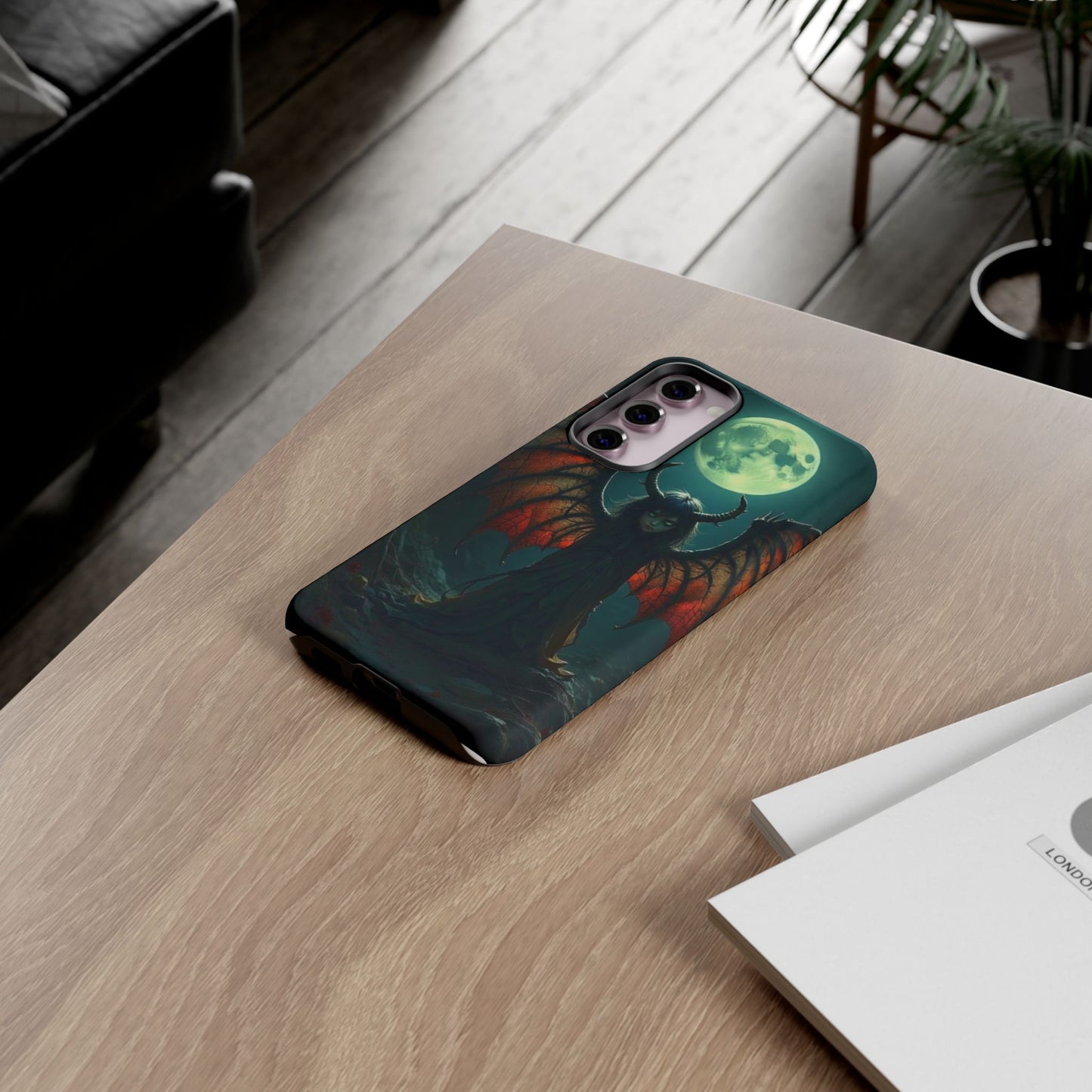 Gothic Phone Case Featuring Enigmatic Creature - Perfect for Halloween, Spooky Aesthetics, Witchy Gifts, Artistic Protection