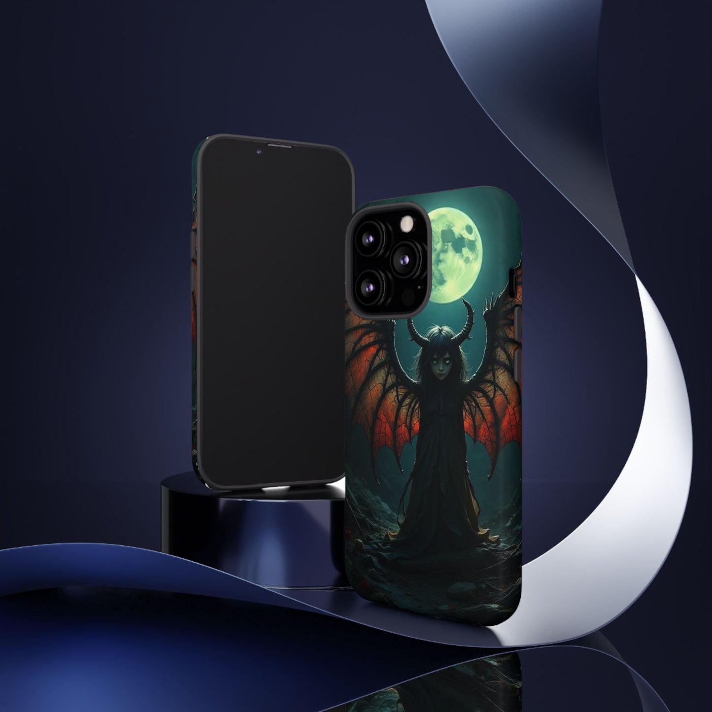 Gothic Phone Case Featuring Enigmatic Creature - Perfect for Halloween, Spooky Aesthetics, Witchy Gifts, Artistic Protection