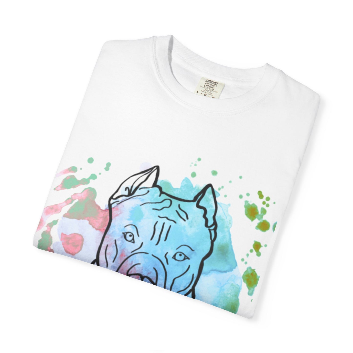 Vibrant Pitbull Art Unisex T-Shirt, Cool Dog Lover Tee, Unique Animal Print Shirt, Gift for Pet Owners, Casual Everyday Wear