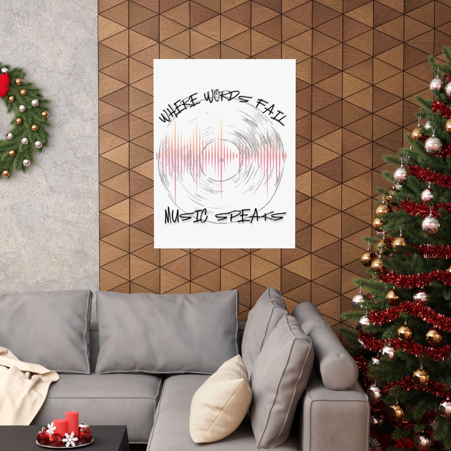 Inspirational Music Poster, Wall Art, Gift for Musicians, Music Room Decor, Quote Wall Decor, Home Office Decoration