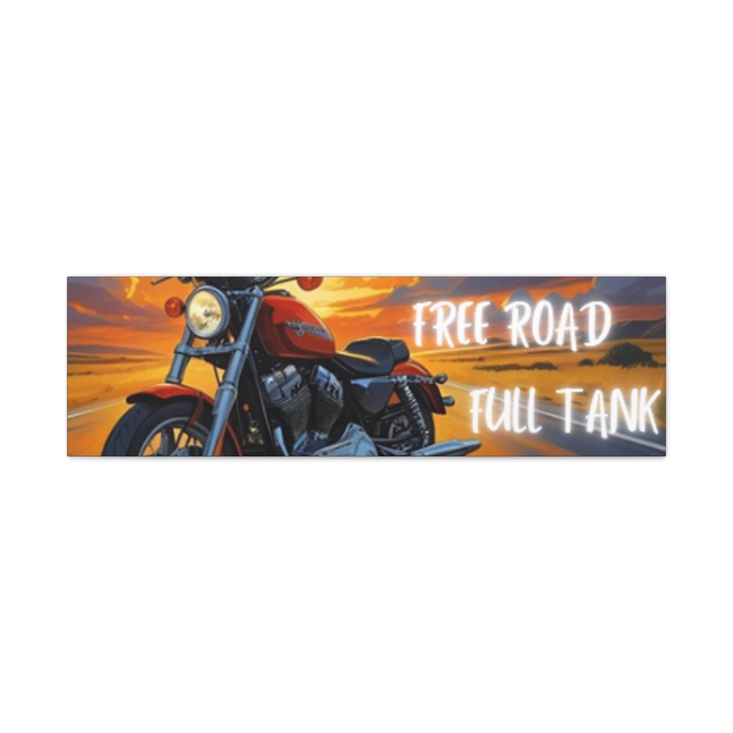 Motorcycle Wall Art, Biker Heaven Canvas Print, Full Throttle Decor, Gift for Bikers, Motorcycle Lover Art