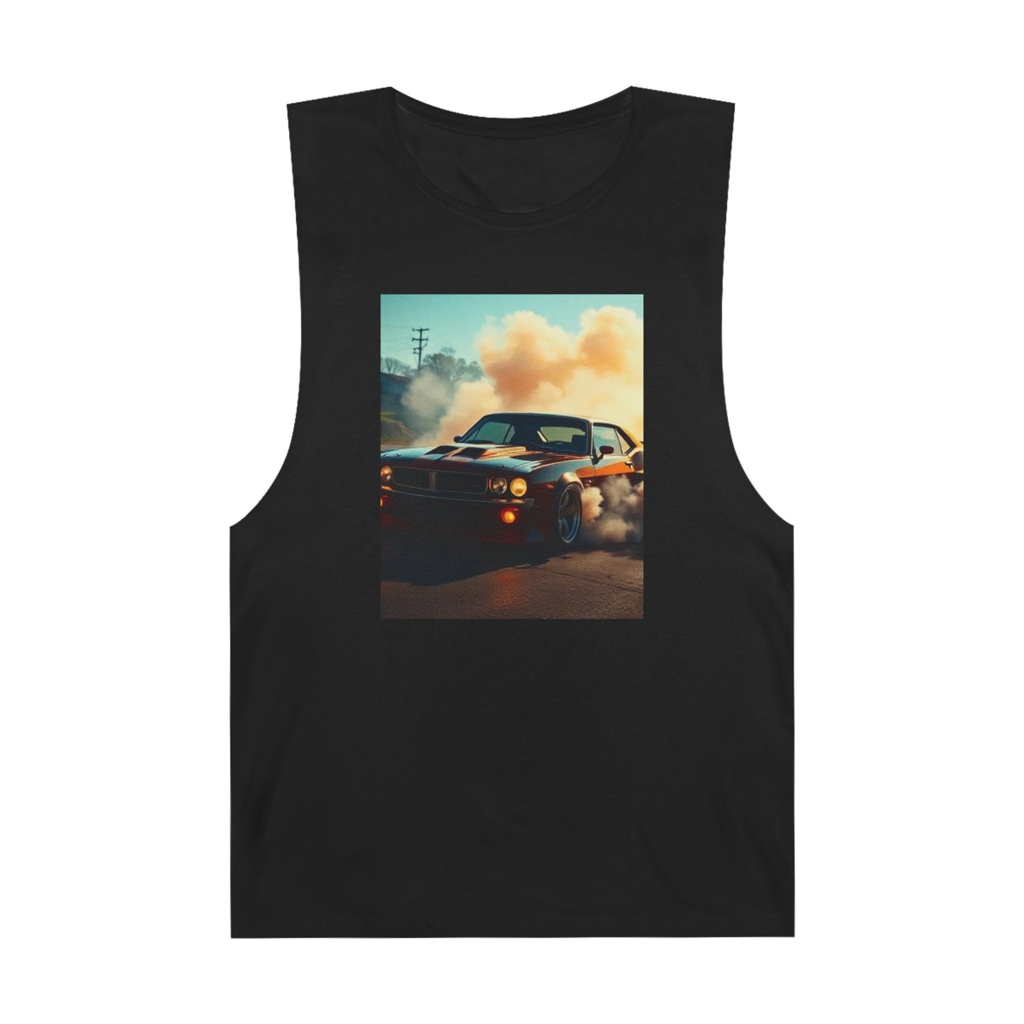 Graphic Tank Top - Unisex Barnard Tank with Vintage Car Design, Summer Apparel, Casual Wear, Gift for Car Lovers, Festival Clothing