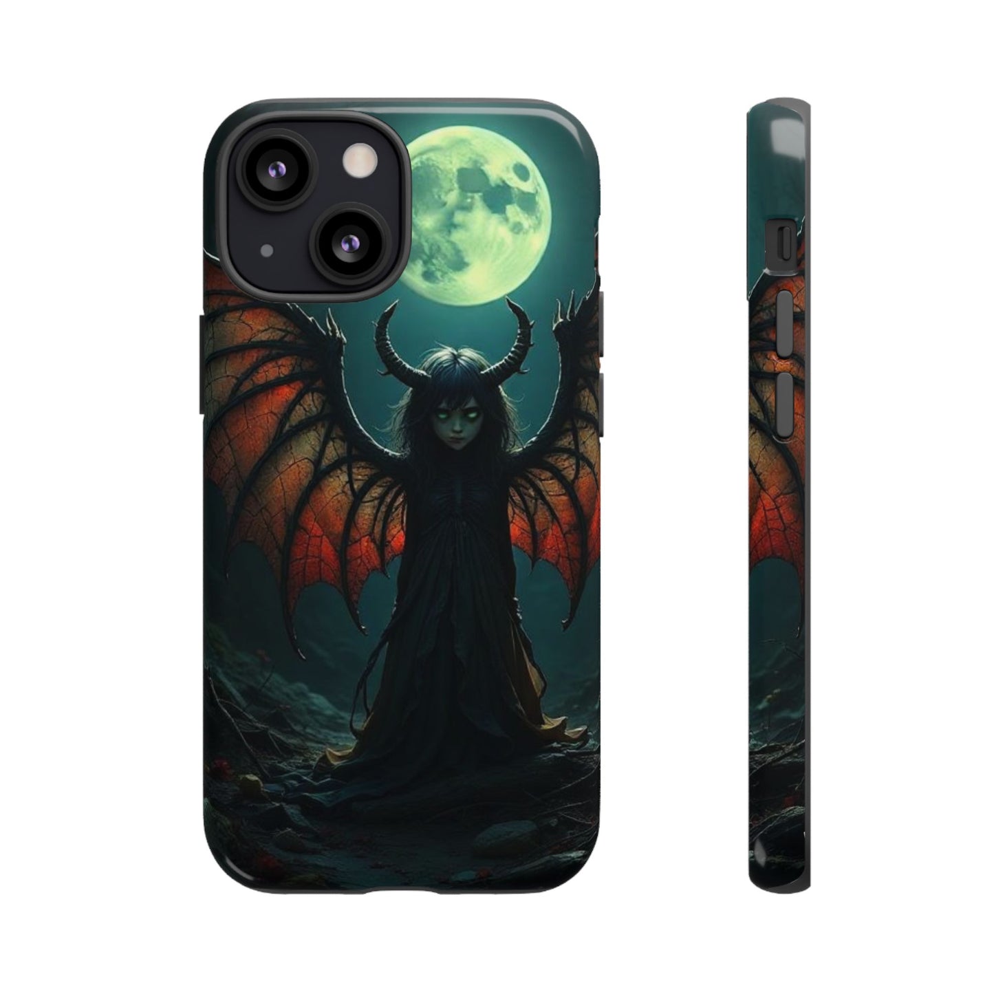 Gothic Phone Case Featuring Enigmatic Creature - Perfect for Halloween, Spooky Aesthetics, Witchy Gifts, Artistic Protection