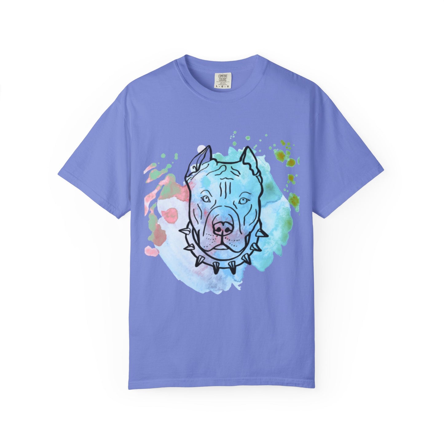 Vibrant Pitbull Art Unisex T-Shirt, Cool Dog Lover Tee, Unique Animal Print Shirt, Gift for Pet Owners, Casual Everyday Wear