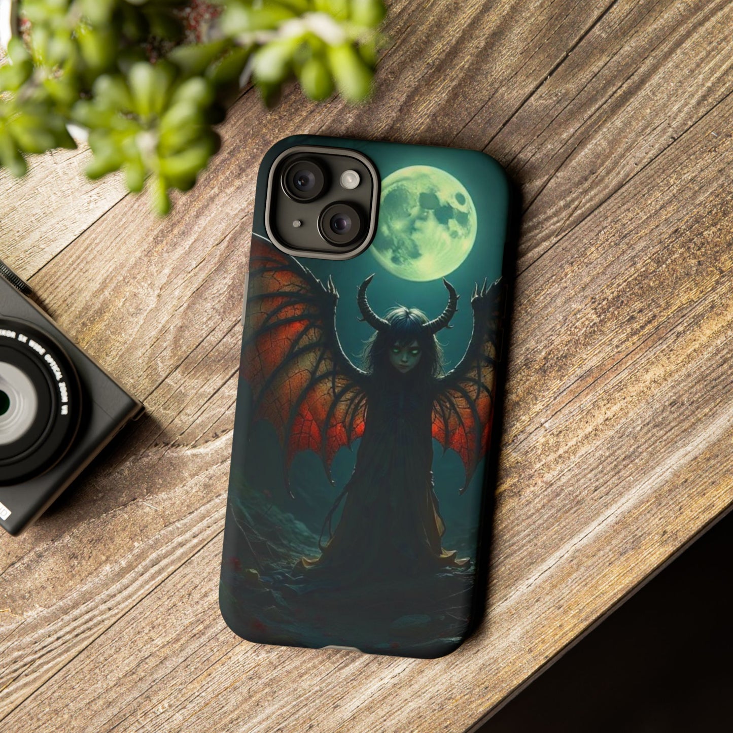 Gothic Phone Case Featuring Enigmatic Creature - Perfect for Halloween, Spooky Aesthetics, Witchy Gifts, Artistic Protection