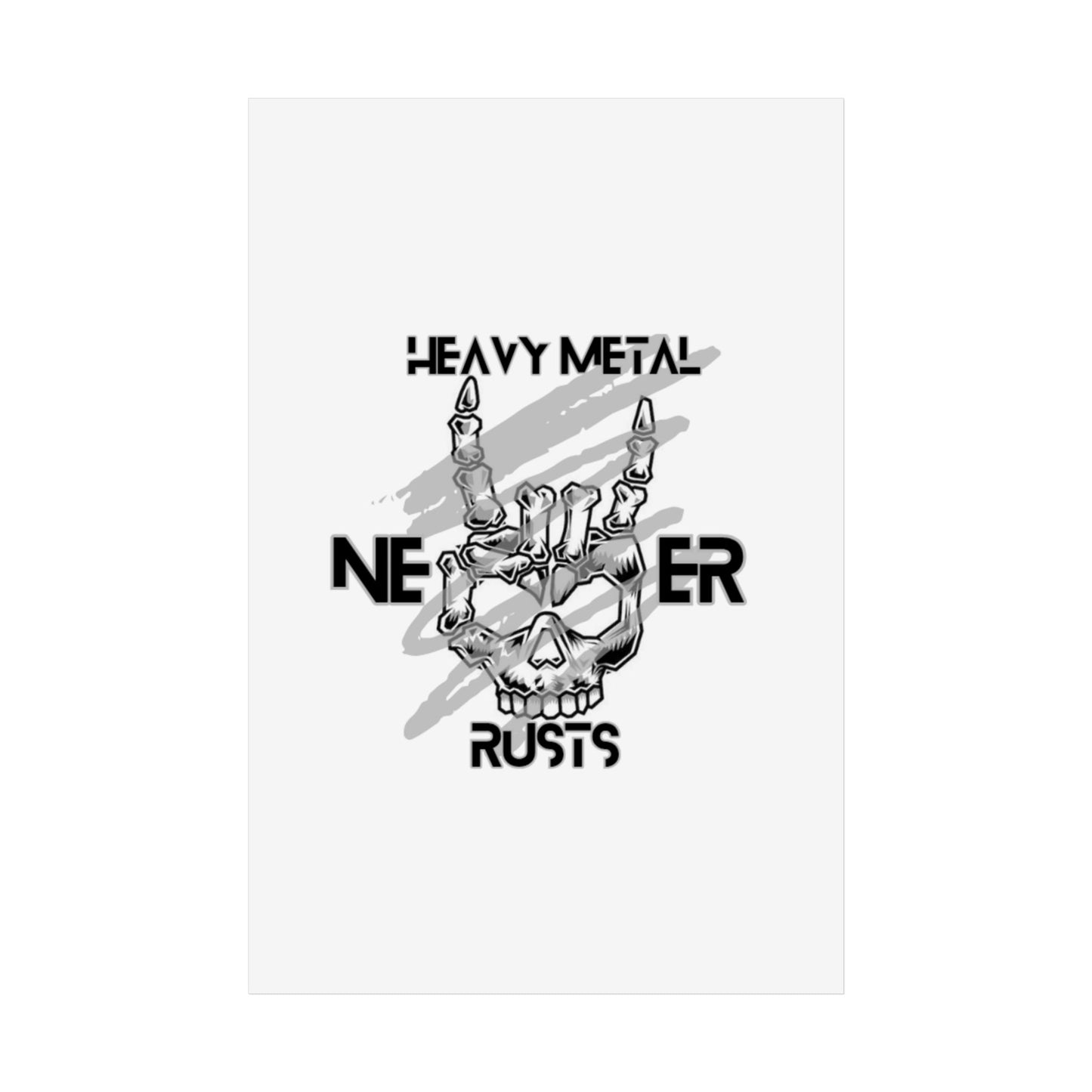 Heavy Metal Unframed Poster, Rock Music Wall Art, Skull Decor, Perfect for Music Lovers, Gift for Metal Fans, Gothic Home Decor