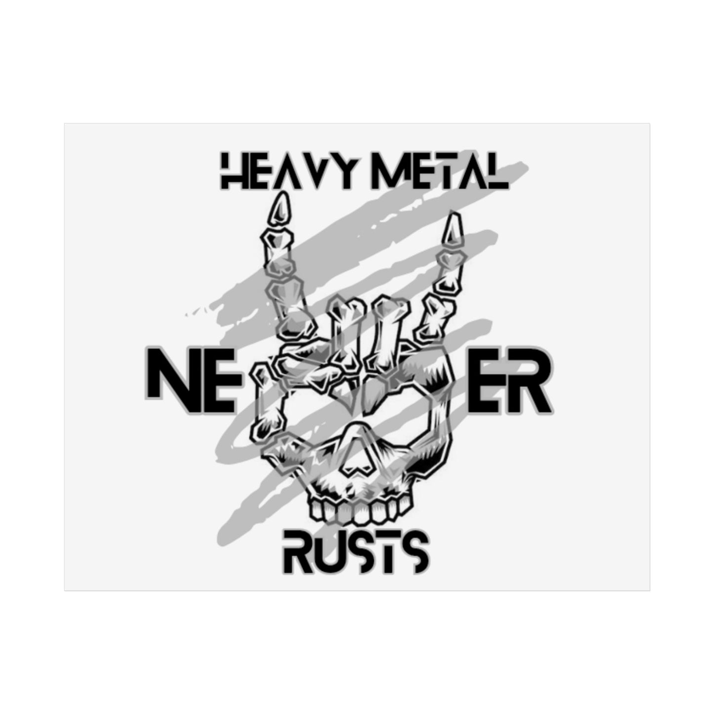 Heavy Metal Unframed Poster, Rock Music Wall Art, Skull Decor, Perfect for Music Lovers, Gift for Metal Fans, Gothic Home Decor