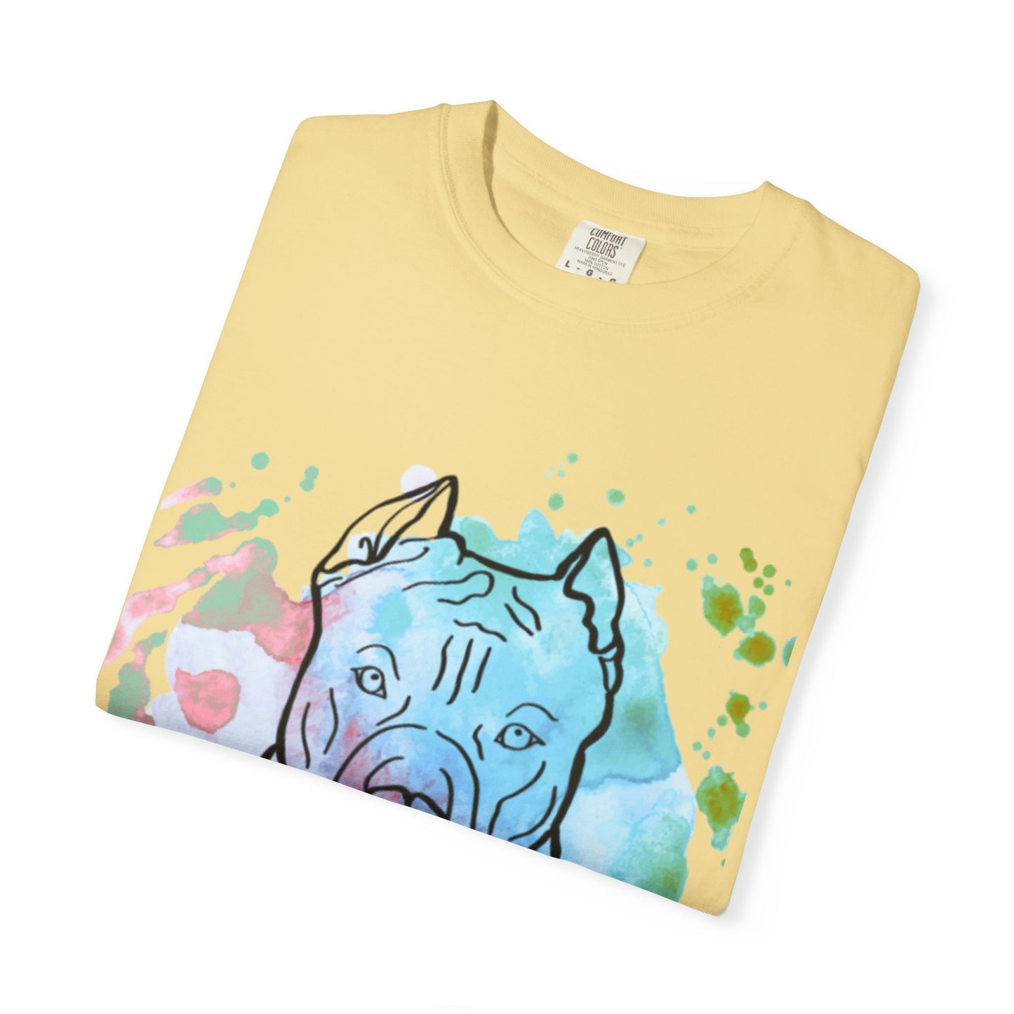 Vibrant Pitbull Art Unisex T-Shirt, Cool Dog Lover Tee, Unique Animal Print Shirt, Gift for Pet Owners, Casual Everyday Wear