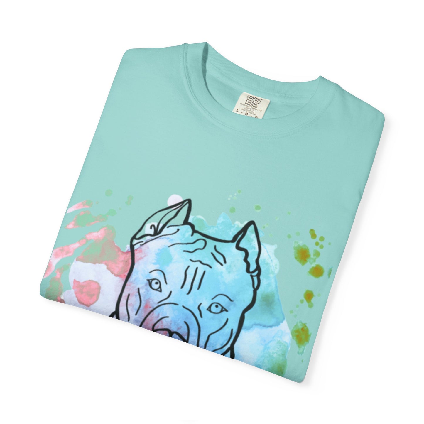 Vibrant Pitbull Art Unisex T-Shirt, Cool Dog Lover Tee, Unique Animal Print Shirt, Gift for Pet Owners, Casual Everyday Wear
