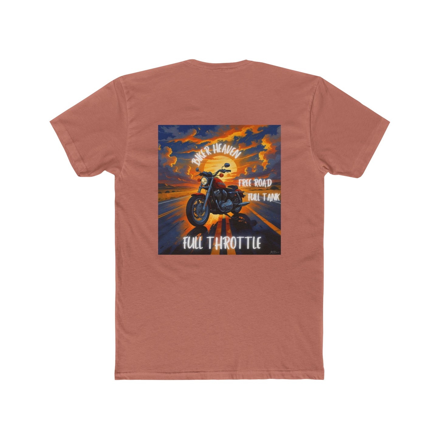 Full Throttle Unisex Cotton Crew Tee, Biker Shirt, Motorcycle Gift, Vintage Tee, Road Trip Apparel
