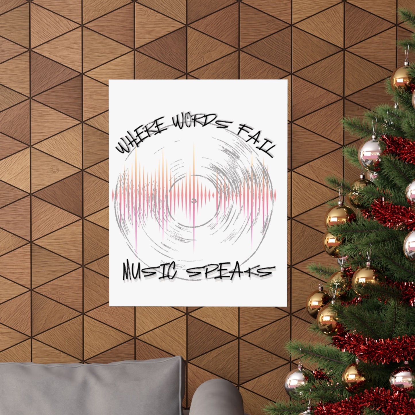 Inspirational Music Poster, Wall Art, Gift for Musicians, Music Room Decor, Quote Wall Decor, Home Office Decoration