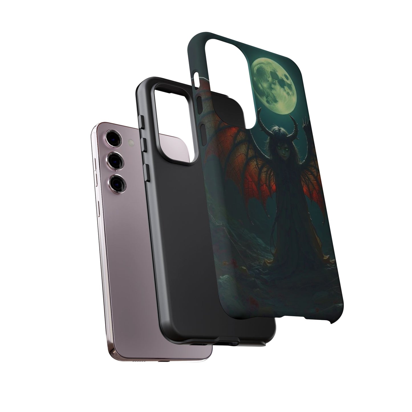 Gothic Phone Case Featuring Enigmatic Creature - Perfect for Halloween, Spooky Aesthetics, Witchy Gifts, Artistic Protection