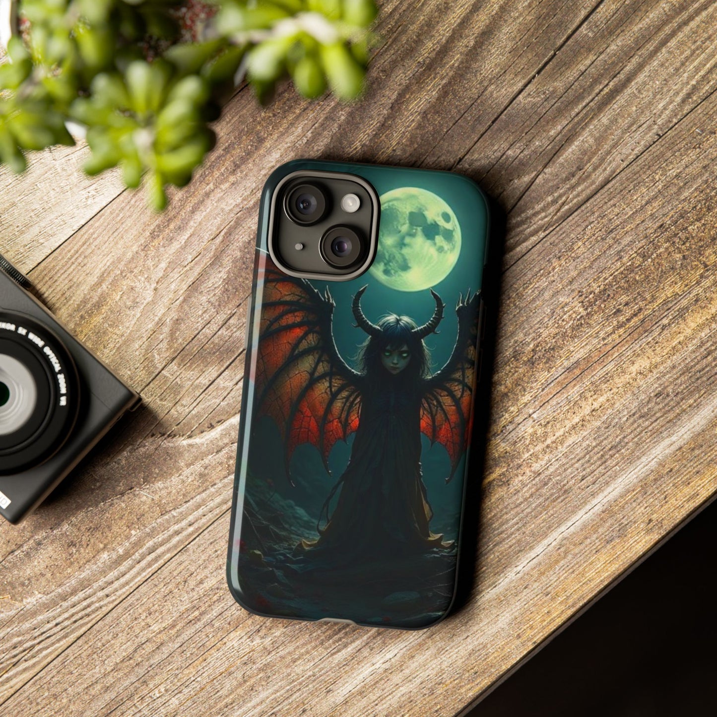 Gothic Phone Case Featuring Enigmatic Creature - Perfect for Halloween, Spooky Aesthetics, Witchy Gifts, Artistic Protection